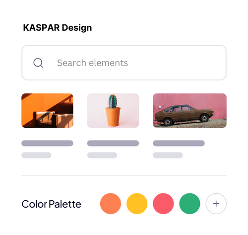 UI UX dashboard with design elements