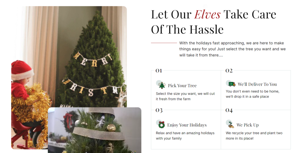 Real Christmas Tree Elves project visual from the Kaspar portfolio
